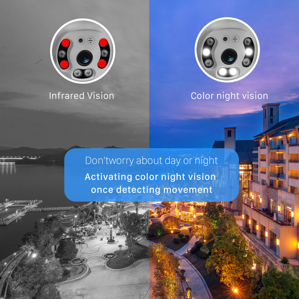 V380Outdoor Wireless Surveillance Camera A6Outdoor Waterproof Surveillance Dome Camera HD Full Color Night Vision Camera