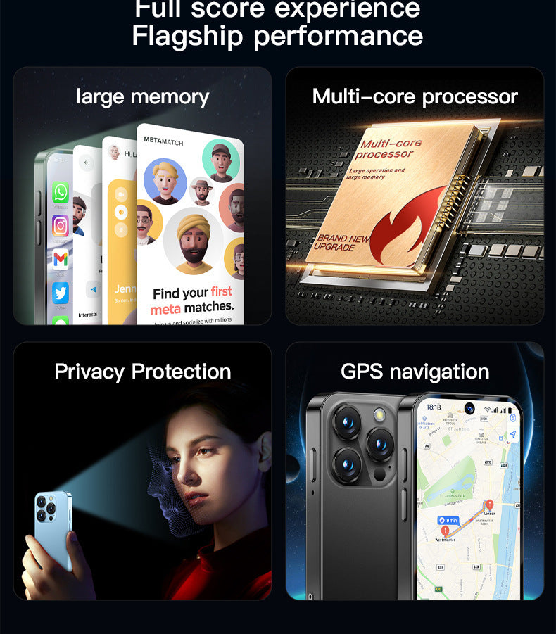 XS19pro Mini Phone Compact Quad-Core Perforated Screen3.88inch Android smartphone foreign language