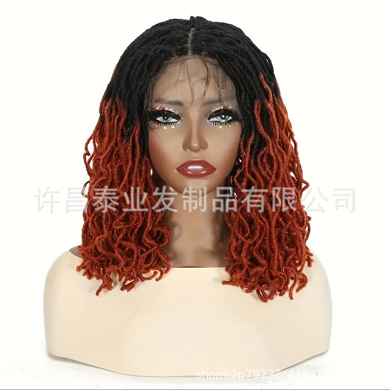 Cross-border Synthetic Hair Wigs European and American Style Small Curls Afro Braid Wig African Dirty Braids Crochet Hair Extensions Full lace Headgear