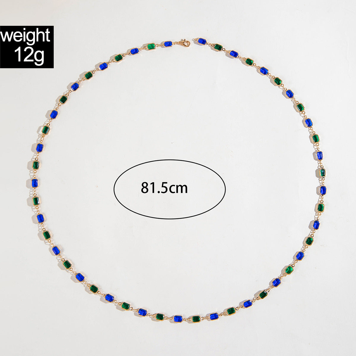 Simple Colorful Beaded Tassel y Chain Necklace Elegant Versatile Diamond-Studded Sweater Chain Jewelry