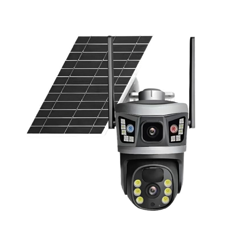 V380Solar Surveillance Camera Manufacturer Direct Sale Dual Lens Dual Screen Outdoor No Electricity No Network4G Monitor