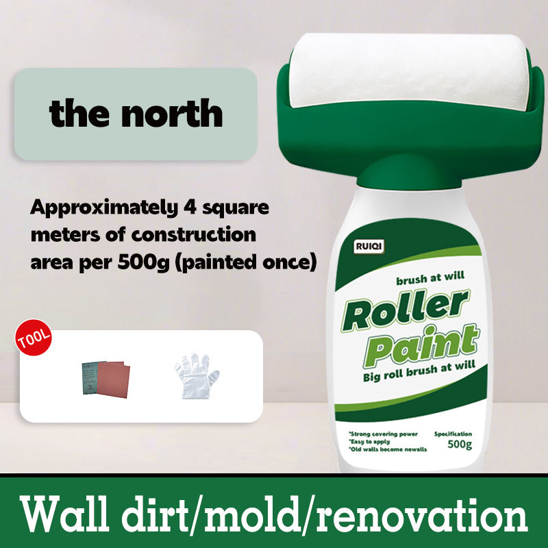 Custom Label Large Roller Paint Wall Stain Repair Renovation Paint Water-Based Odorless Self-Brushing Roller Latex Paint