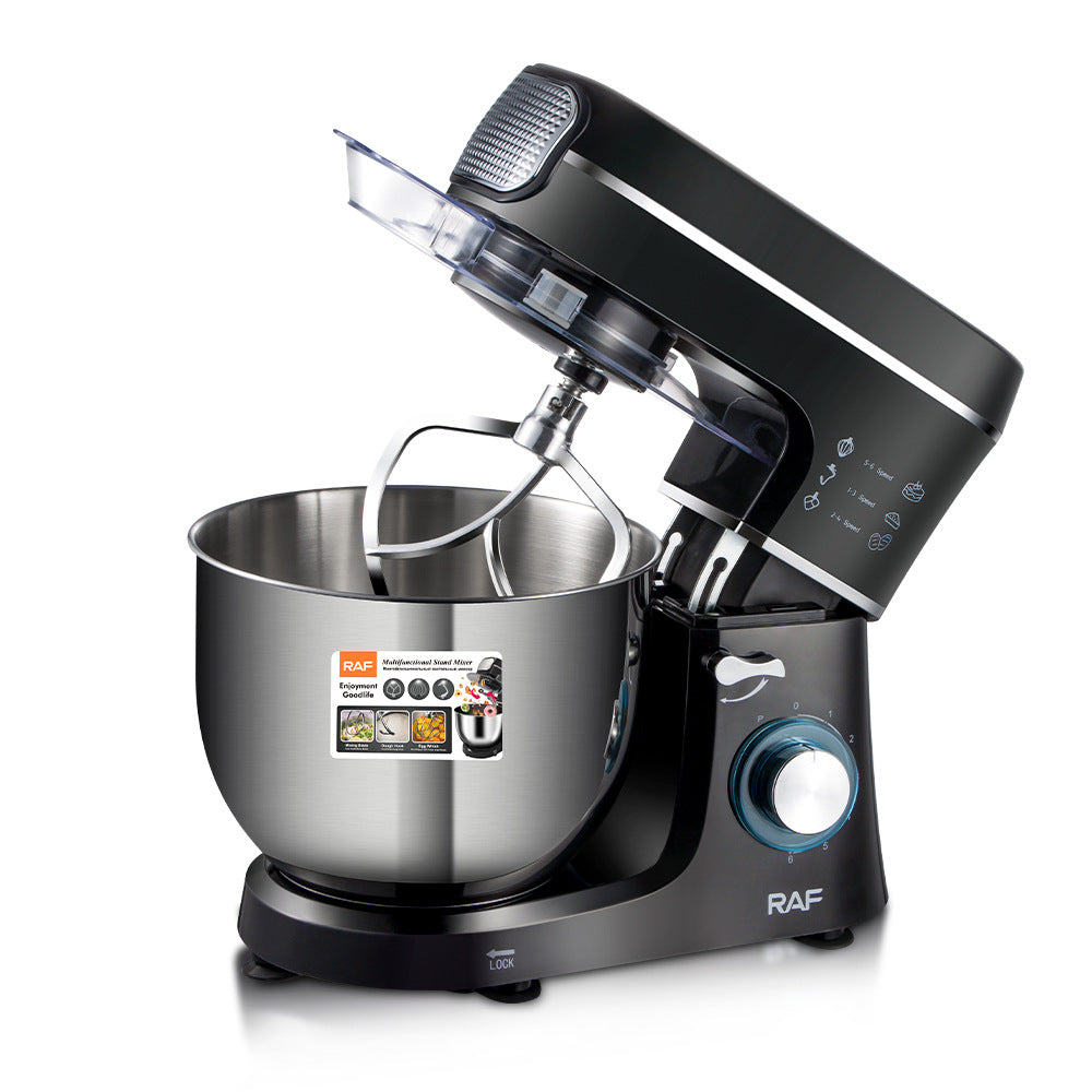 RAF European Standard Household Multifunctional High-Power Dough Mixer Egg Beater Stand Mixer Chef Machine Stainless Steel Bowl