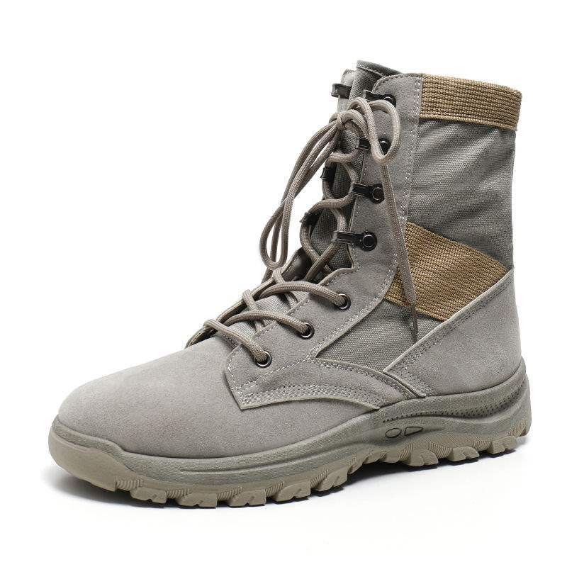 Martin Combat High-Top Anti-Slip Winter Breathable Hiking Tactical Outdoor Wear-Resistant Climbing Shoes Desert