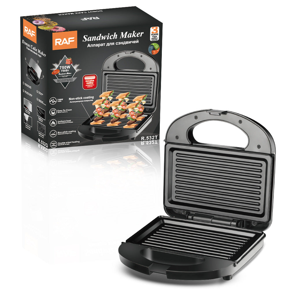RAF European Standard Household Steak Breakfast Machine Internet Celebrity Mini Sandwich Light Food Strip Breakfast Machine R.532