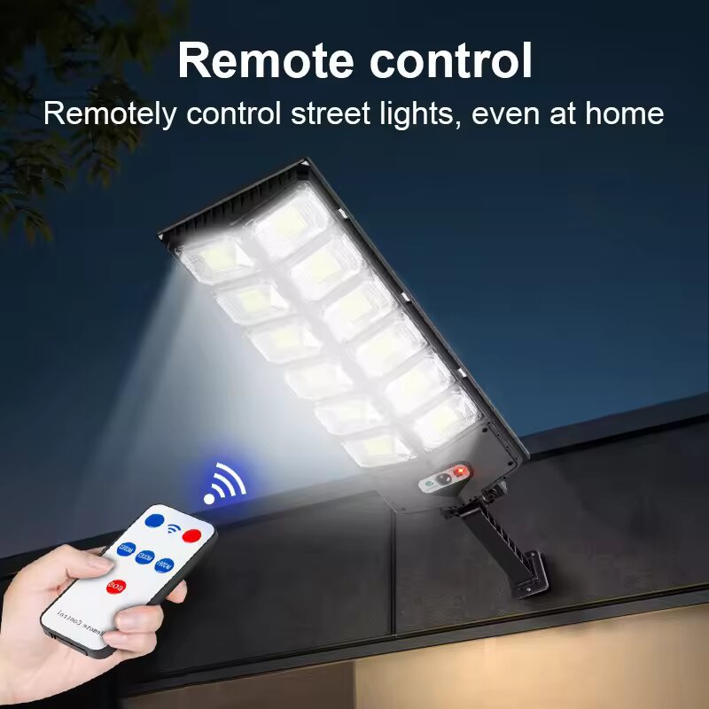 Solar Street Light Outdoor Integrated Light Human Body Sensing Garden Light Waterproof Wall Lighting with Remote Control