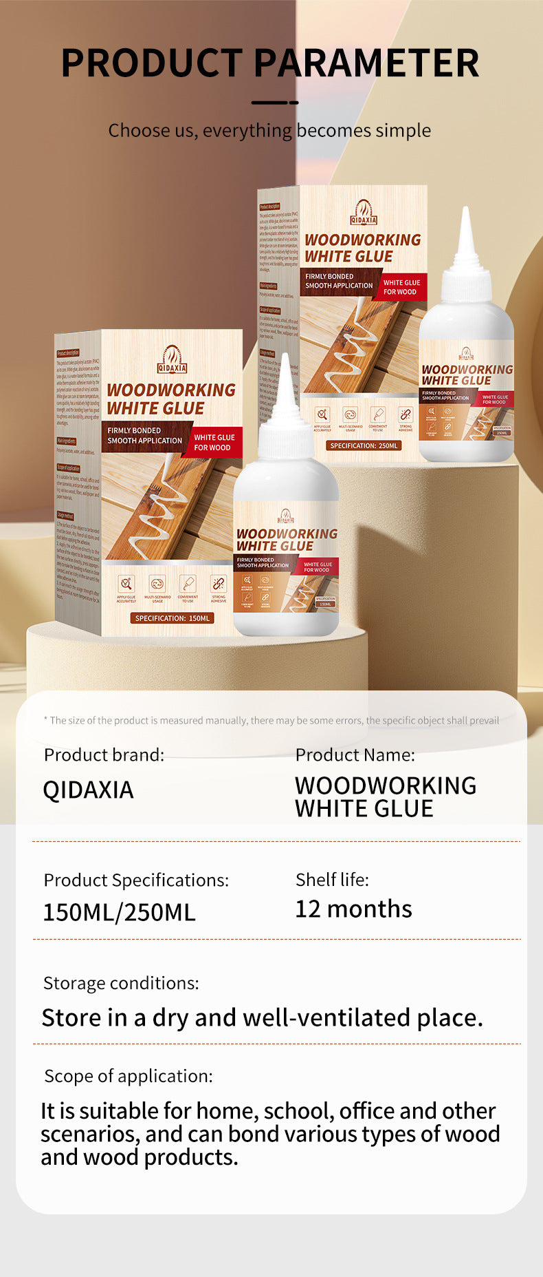 White Glue White Glue Wood Board Children's Art Wood Wood Jointing Wood White Glue Furniture Woodworking White Glue