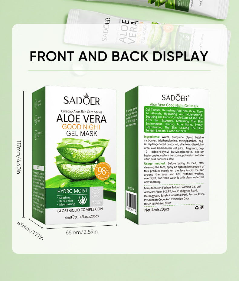 Aloe Vera Skincare Set SADOER Cleansing, hydrating, moisturizing, and nourishing  foreign trade manufacturer wholesale