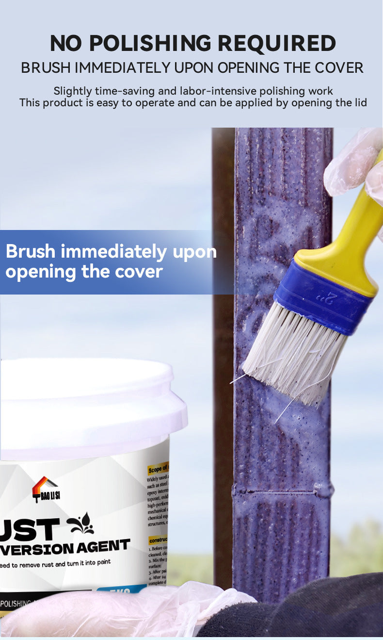 Rust Converter Rust-Free Color Steel Tile Renovation Special Metal Paint Anti-Corrosion Rust Fixer No Sanding Required