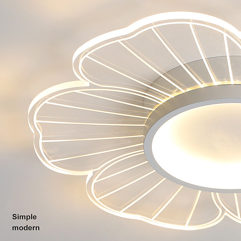 Nordic Flower Bedroom Light Ceiling Lamp Modern Simple Ultra-thin Round Lamp Creative Internet Celebrity Personality Lighting
