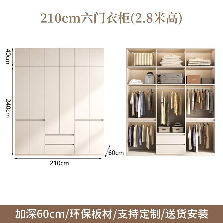 Raise the door to the ceiling2.5-3Large Wardrobe for Home Bedroom, Large Capacity Hanging Clothes Area, Multi-Section Large Closet