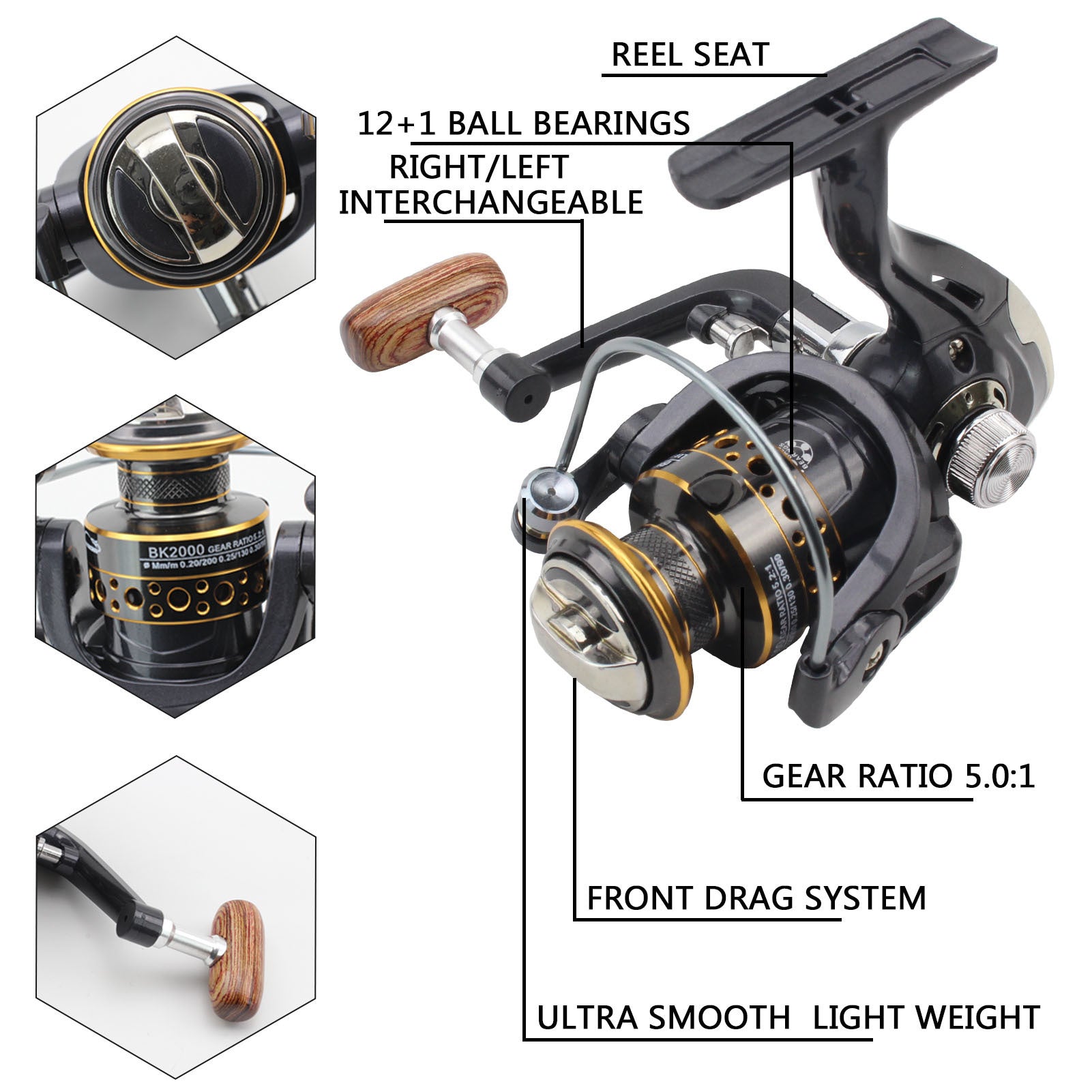 60cm Double Tip Ice Fishing Winter Fishing Set FBA Overseas Warehouse Fishing Gear European and American Hot-Selling Ice Fishing Rod