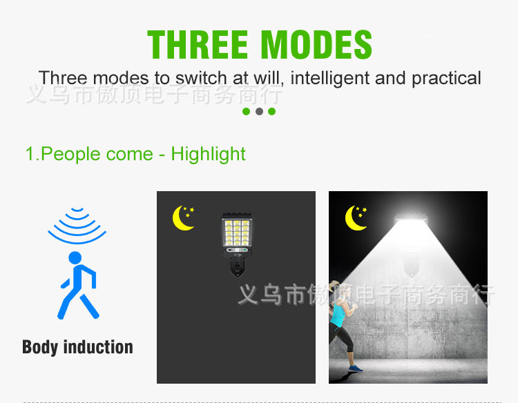 New Solar Street Light LED Outdoor lighting human body sensor garden light with remote control wall lamp Waterproof