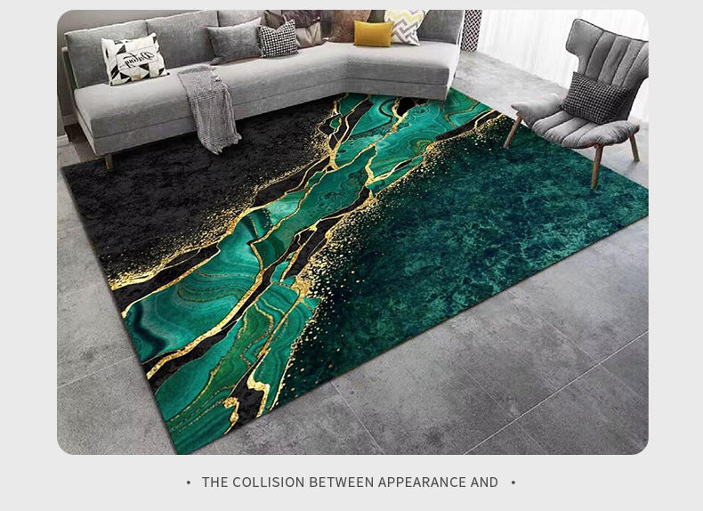 Crystal Velvet Carpet Light Luxury Home Bedroom Non-Slip Wear-Resistant Bedside Blanket Living Room Dirty-Resistant Easy to Care Sofa Coffee Table Blanket