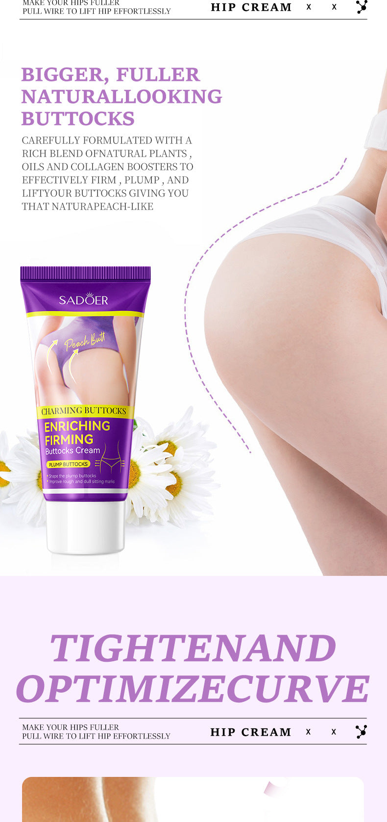Beauty Butt Cream60g SADOER Plump and Lift Butt Body Care Products  Wholesale
