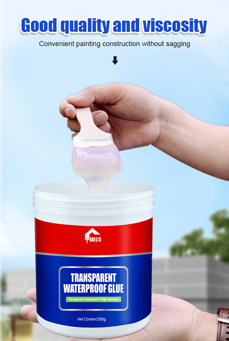 Transparent Waterproof Adhesive Roof Exterior Wall Window Sill Waterproof Leak Repair Coating Pure Acrylic Glue